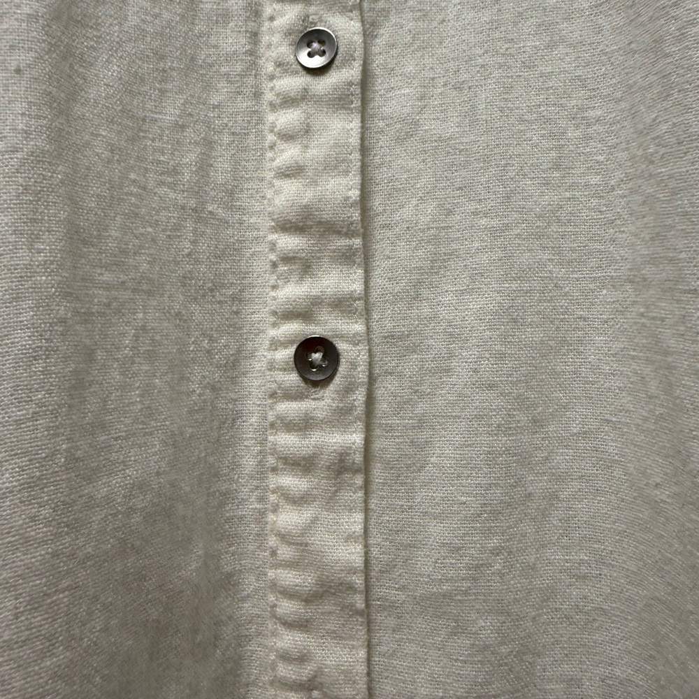 SPLENDID | White Linen Blend Sleeveless Button-Down Top | Size Medium - Picture 2 of 5